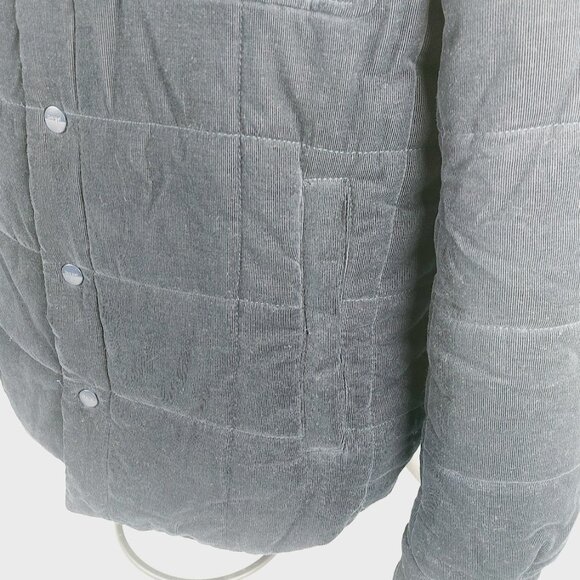 Zara Men's Black Mock Neck Suede Front Snap Winter Puffer Jacket Size XL - Picture 7 of 13